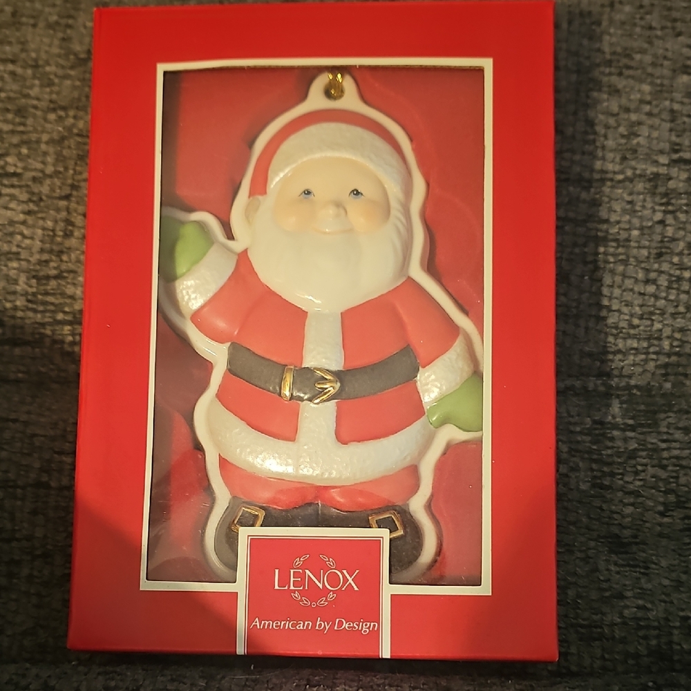 Lenox Santa Claus Ornament - Red and Green